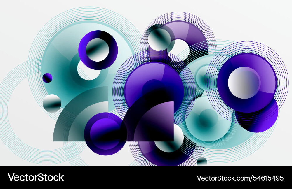 Abstract composition of overlapping circles Vector Image