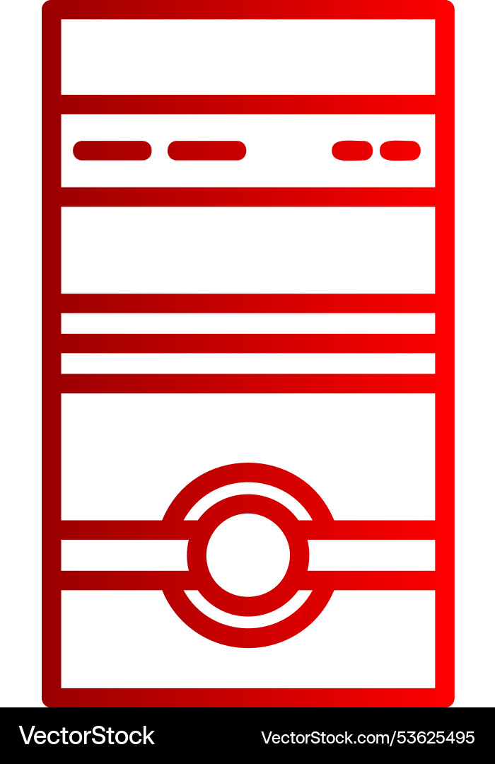 Cpu line gradient icon Vector Image