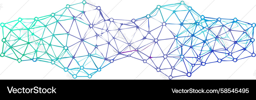 Hexagonal Network Pattern Vector Image