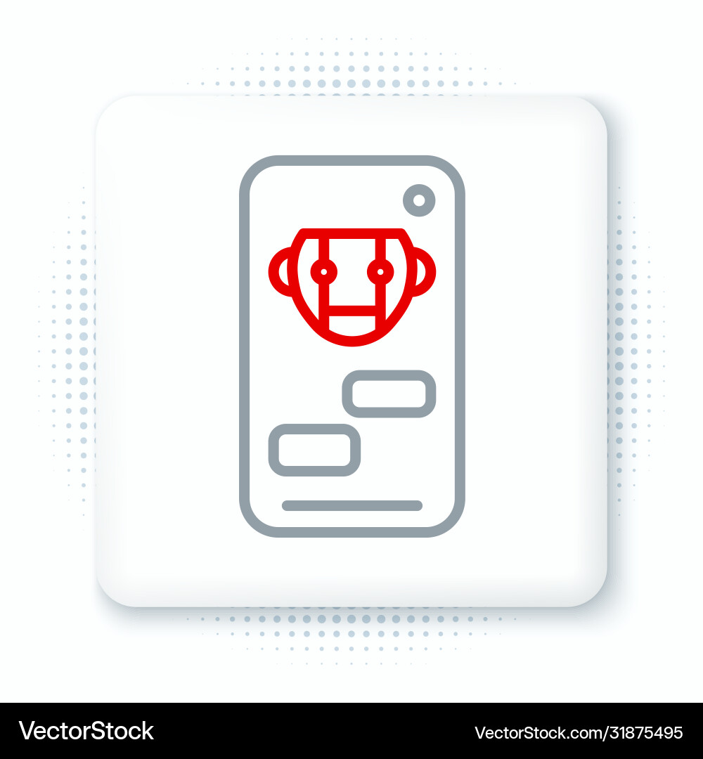 Line bot icon isolated on white background robot Line bot icon isolated on white background robot Vector Image