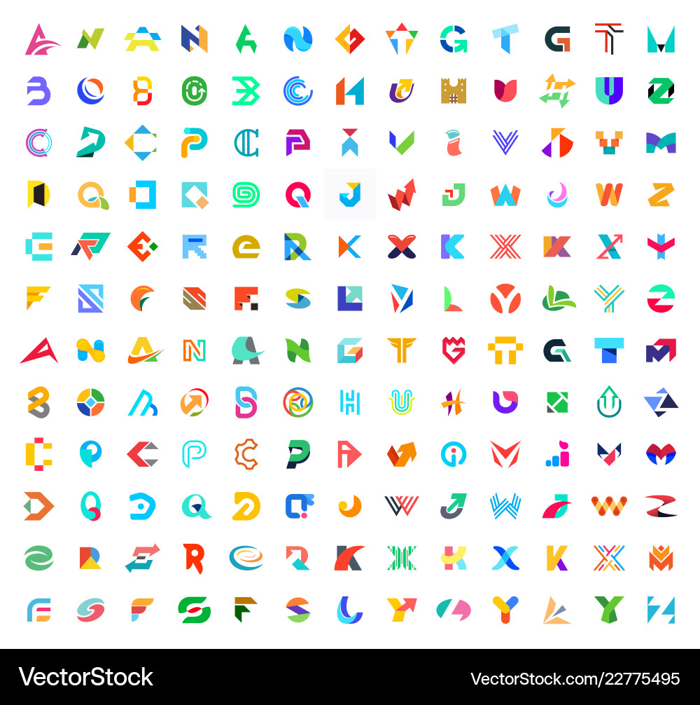 Modern Letter Logos & Symbols Vector Image