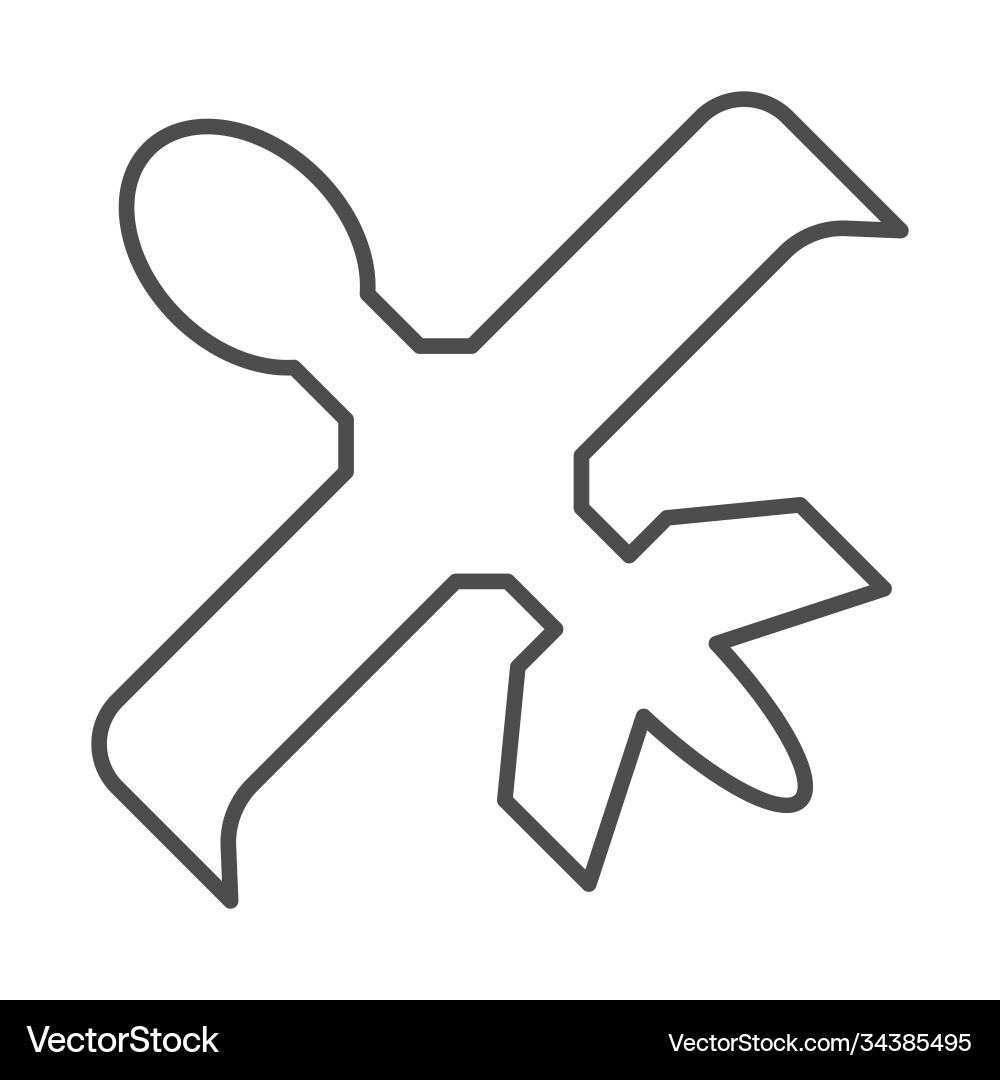 Robotic scout thin line icon robotization concept Vector Image
