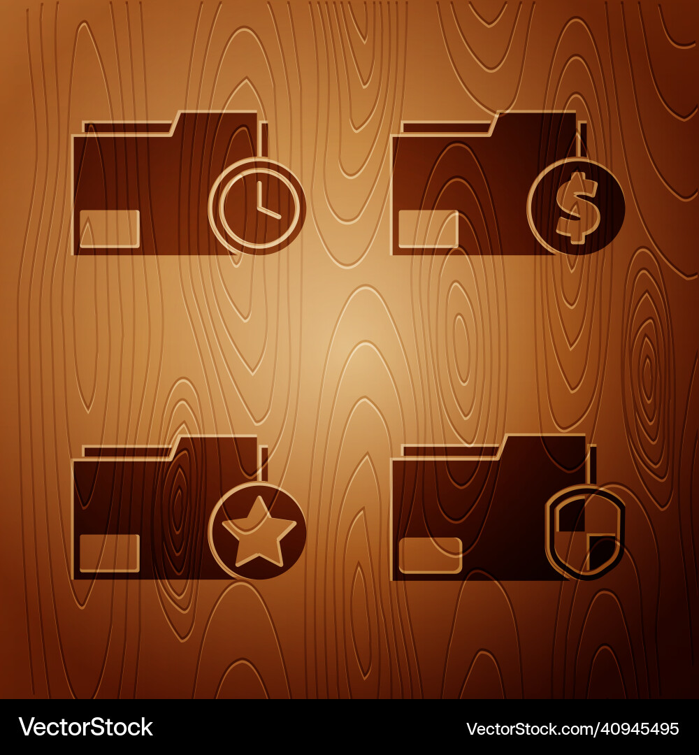 Set document folder protection Vector Image