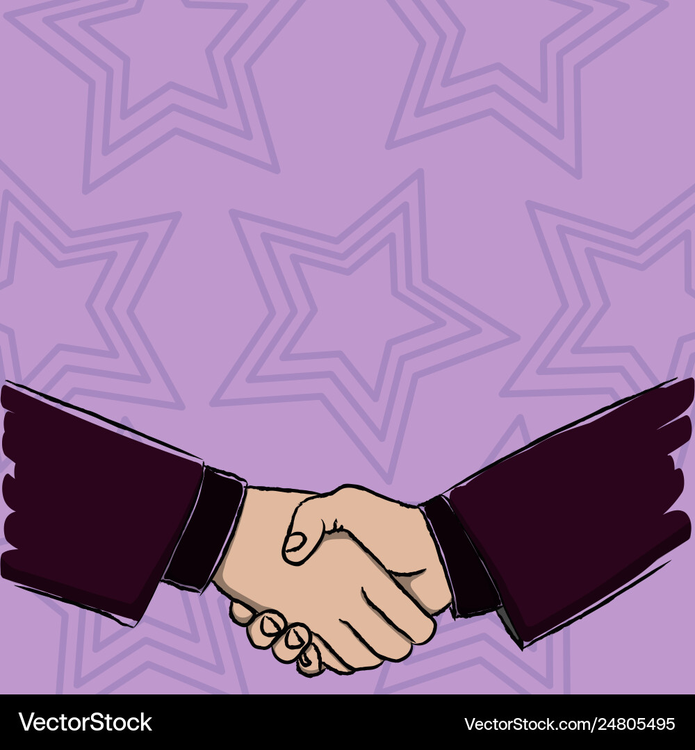 Two businessmen shaking hands Two businessmen shaking hands Vector Image