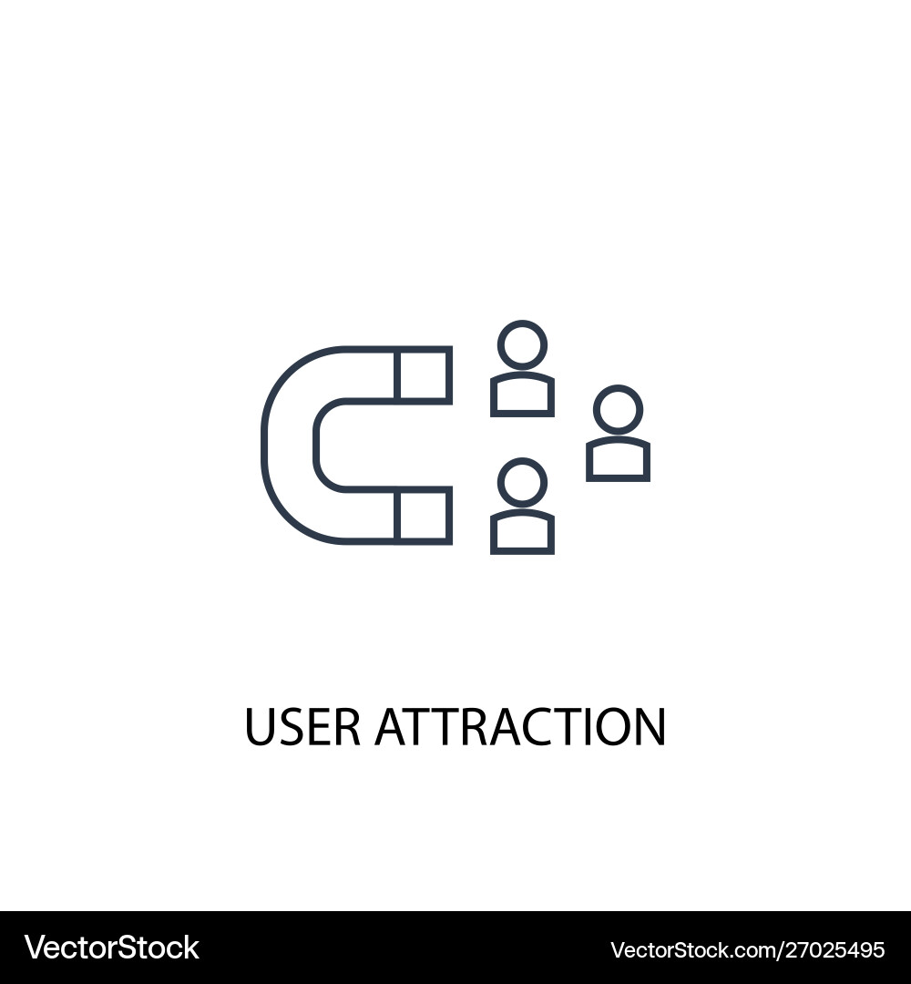 User attraction concept line icon simple element Vector Image