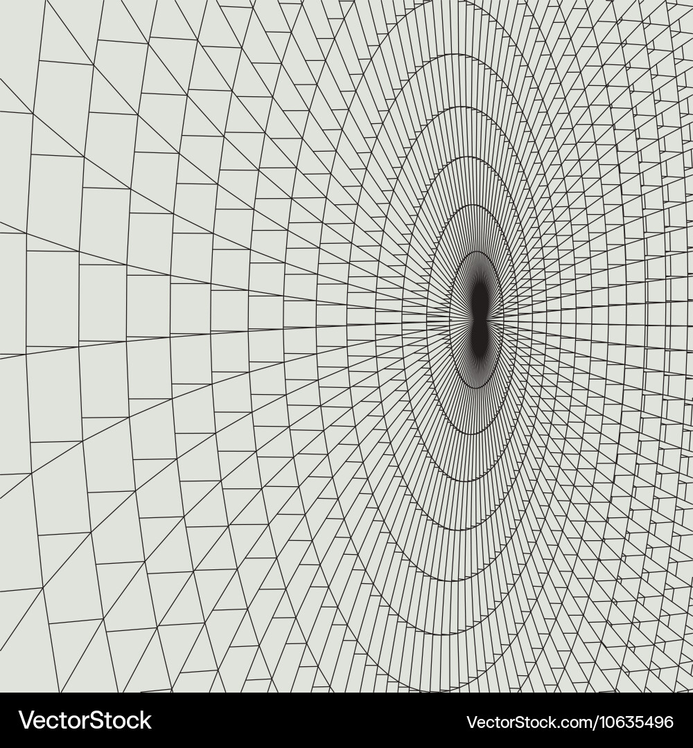 Abstract 3d illuminated distorted mesh sphere vector image