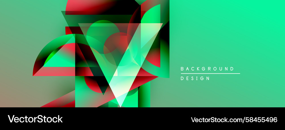 Abstract geometric shapes overlap creating Vector Image
