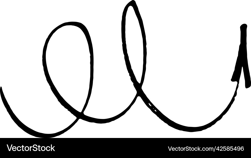 Brushstroke arrow smooth two loop up hand drawn Brushstroke arrow smooth two loop up hand drawn Vector Image