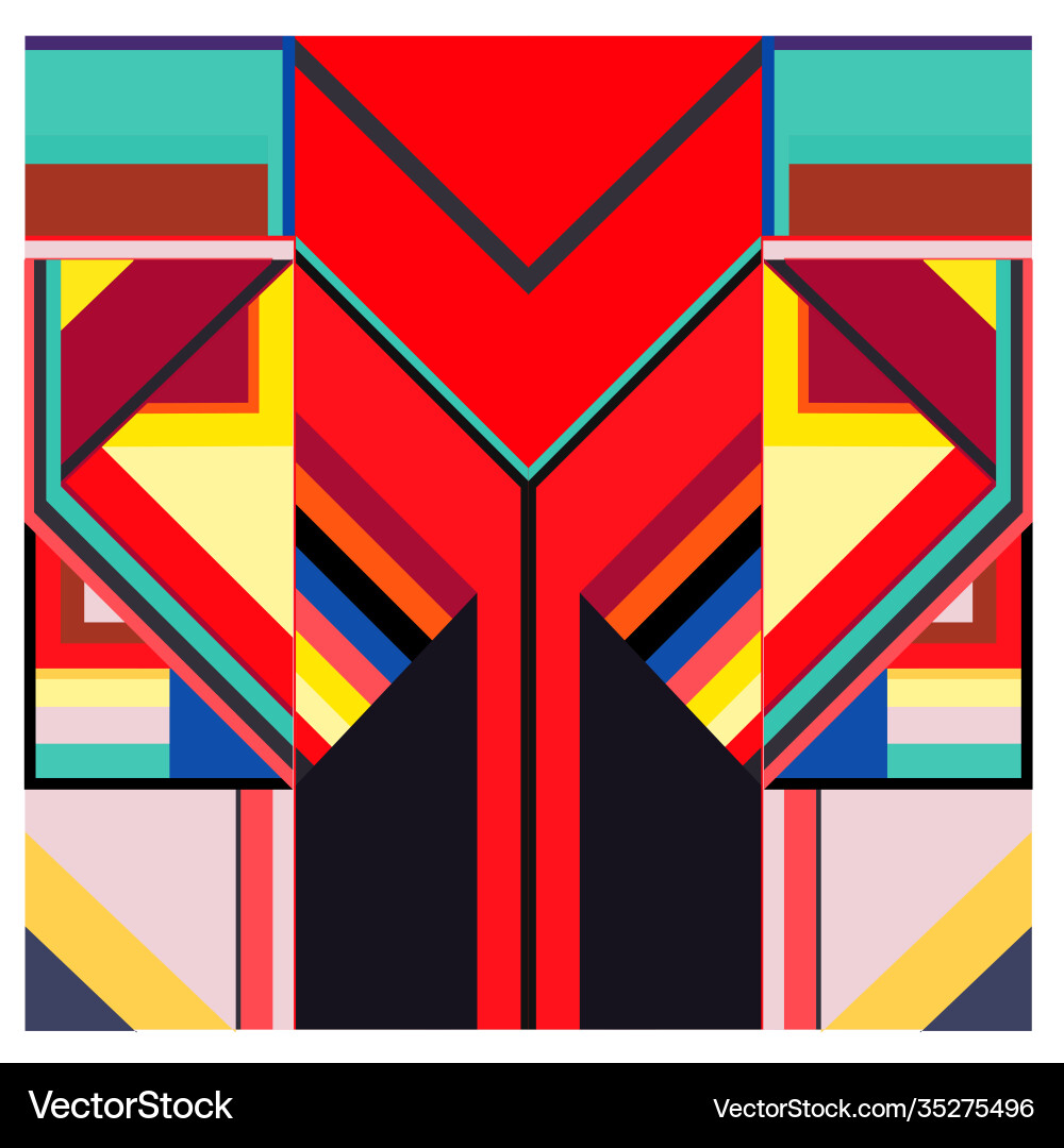 Colorful geometric and curve background pattern Vector Image