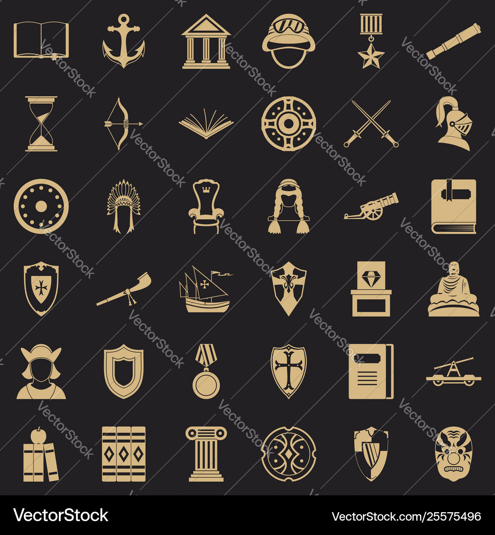 Helpdesk icons set simple style vector image