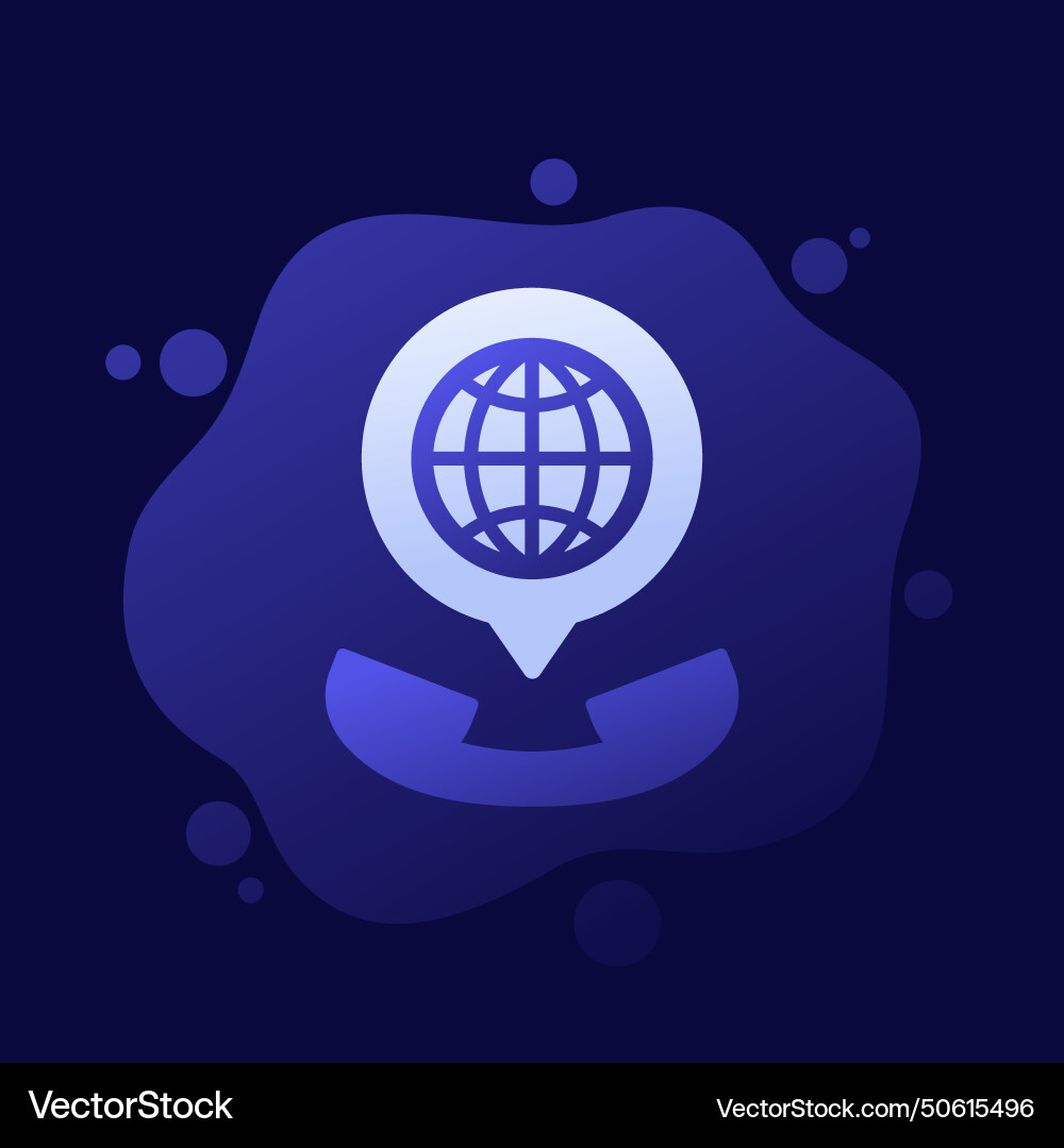 International phone call icon design Royalty Free Vector