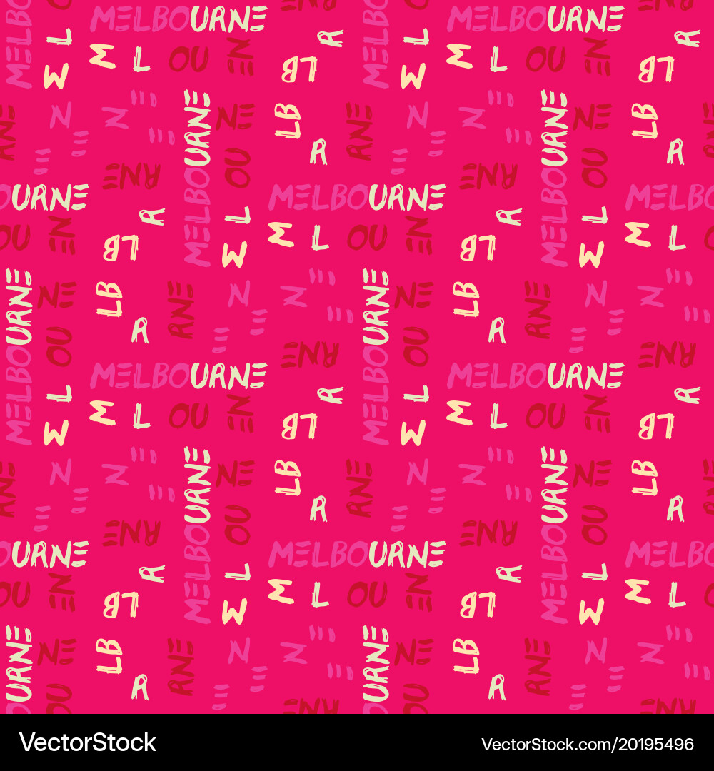 Melbourne pattern seamless design Vector Image