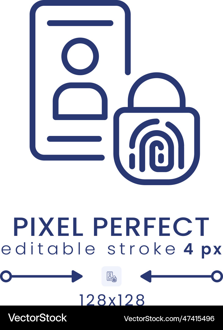 Multi-factor authentication linear desktop icon Multi-factor authentication linear desktop icon Vector Image
