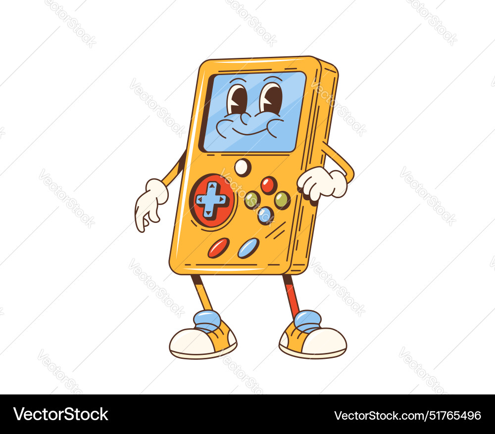 Retro Game Controller Character Vector Image