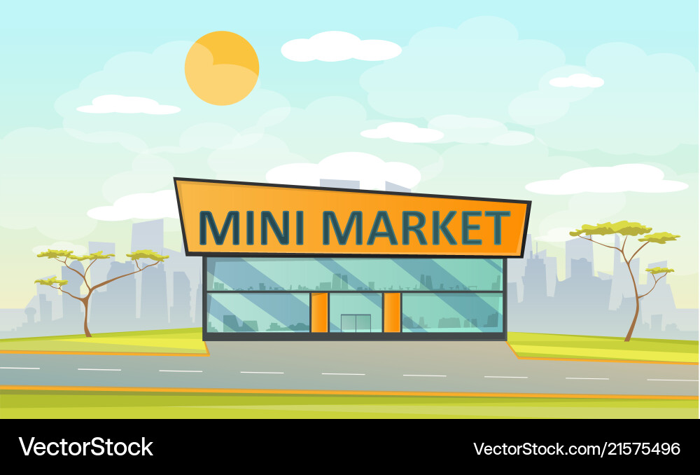 Supermarket flat style vector image