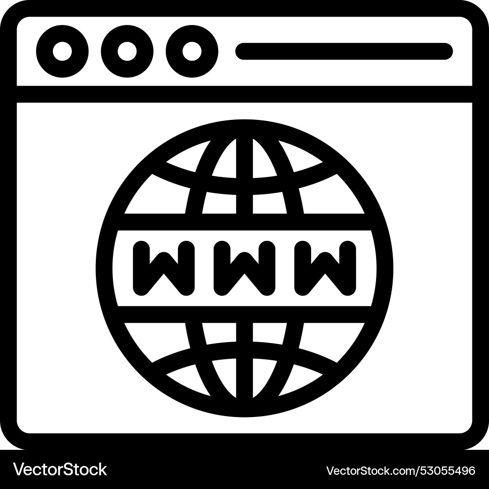 Web browser icon design vector image