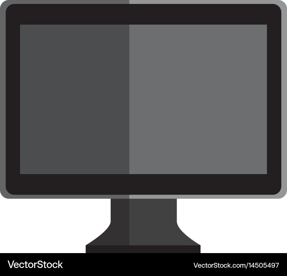 Computer desktop with template icon Vector Image