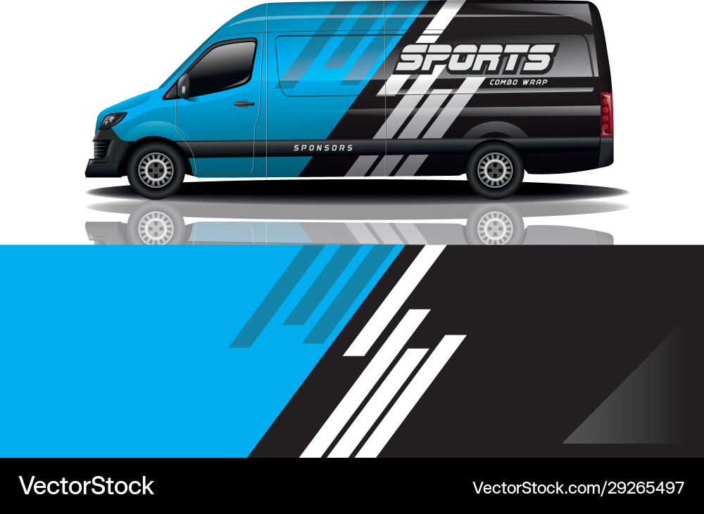 Dynamic Car Wrap Pattern vector image