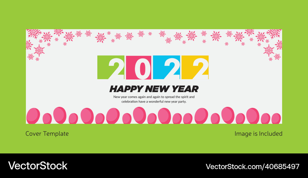 Happy new year cover page design Happy new year cover page design vector image