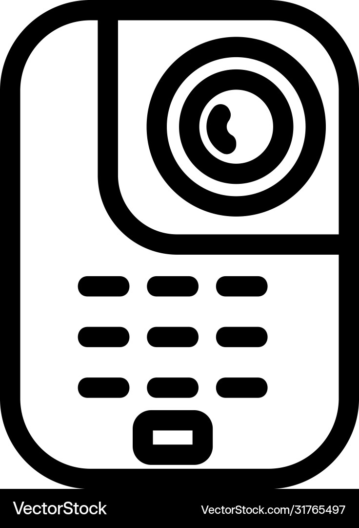 Intercom communicate gadget icon outline Vector Image