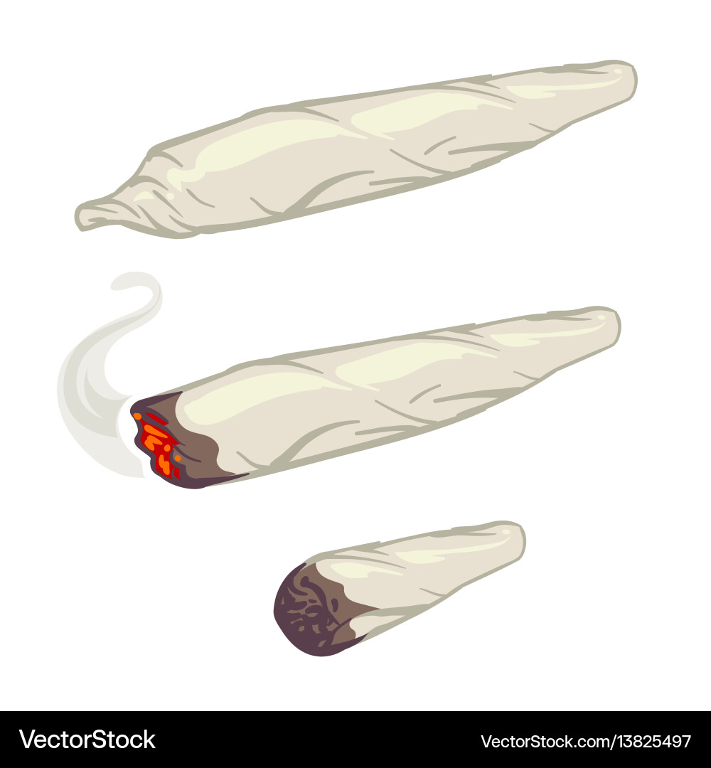 Marijuana Joint - Cartoon Style – Royalty-Free Vector | VectorStock