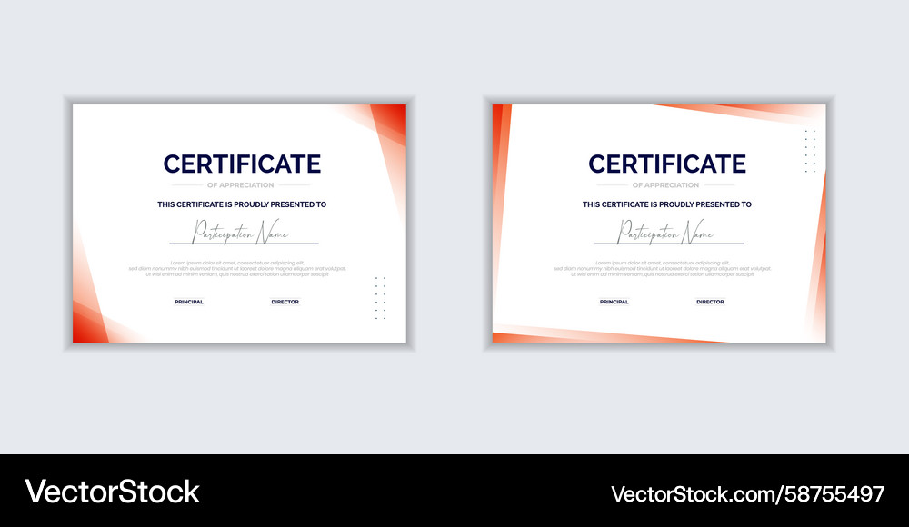Modern Certificate Template - Gradient Vector Image