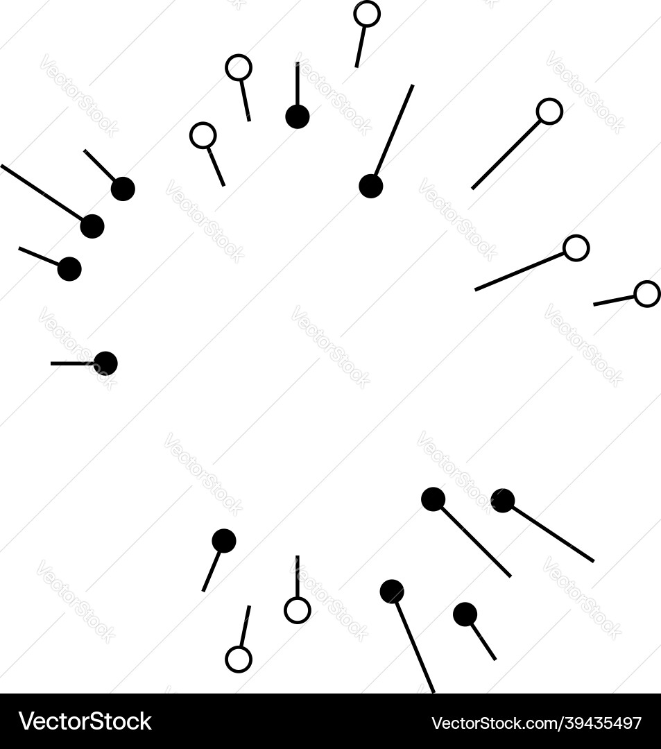 Radial radiating lines with nodes nodal points Radial radiating lines with nodes nodal points Vector Image