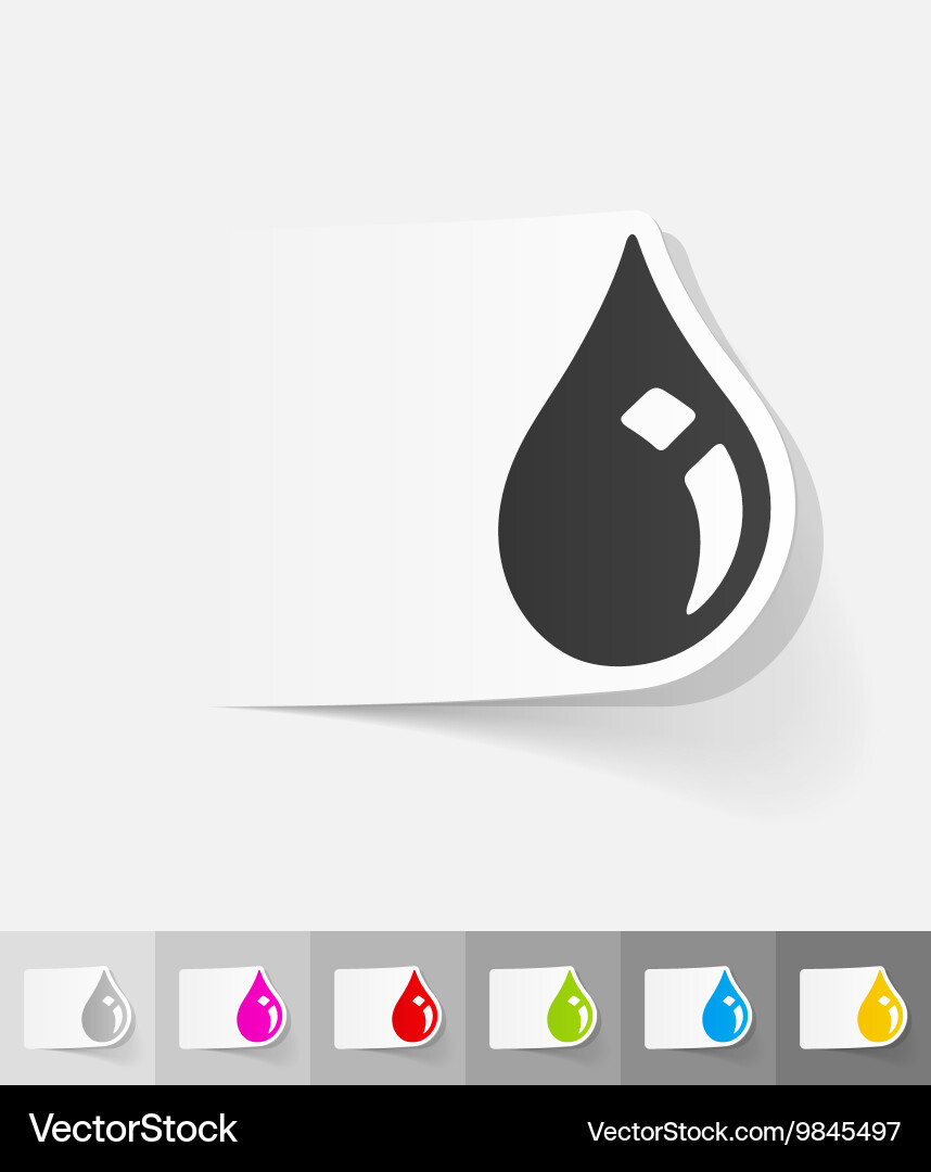 Realistic design element drop of oil Vector Image
