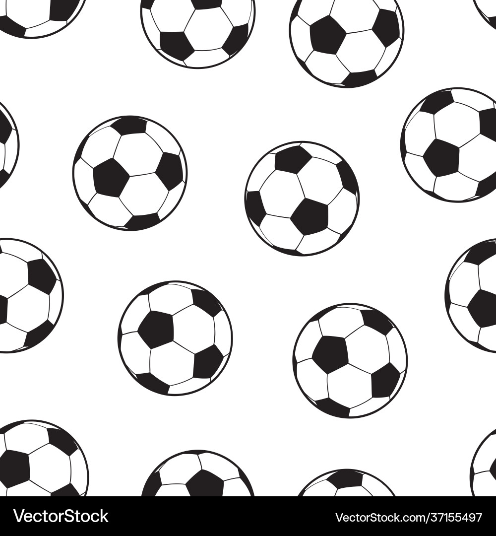 Seamless soccer balls Vector Image