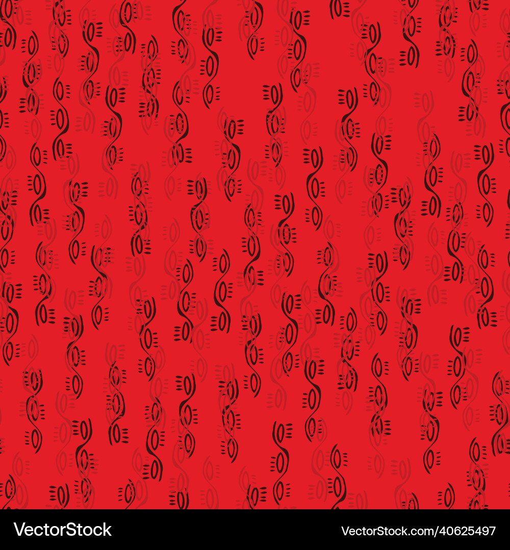 Symbols seamless pattern on red Vector Image