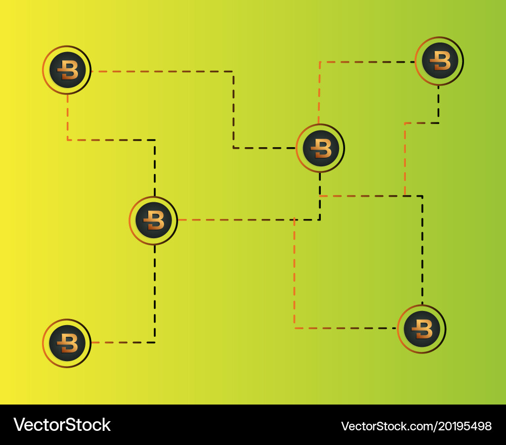 Bytecoin cryptocurrency blockchain technology Vector Image