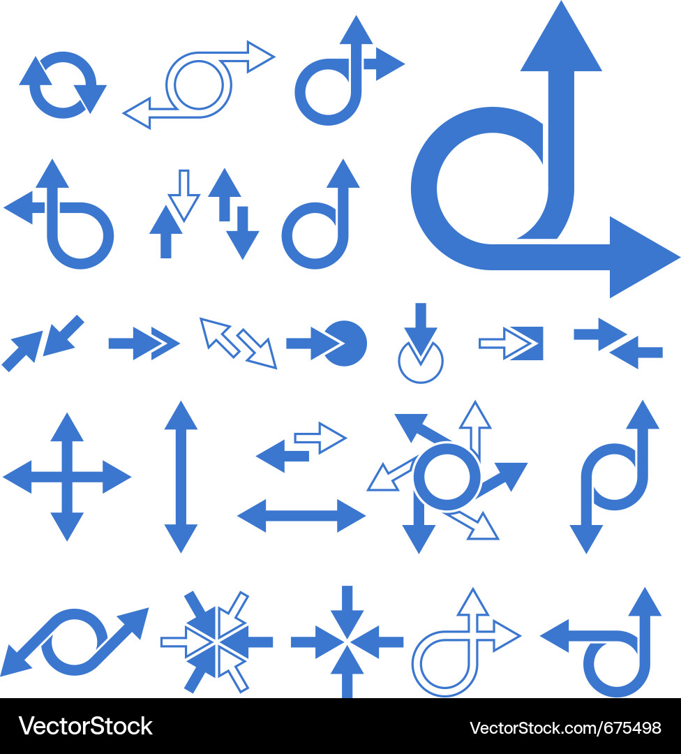 Dynamic Arrow Symbols Vector Image