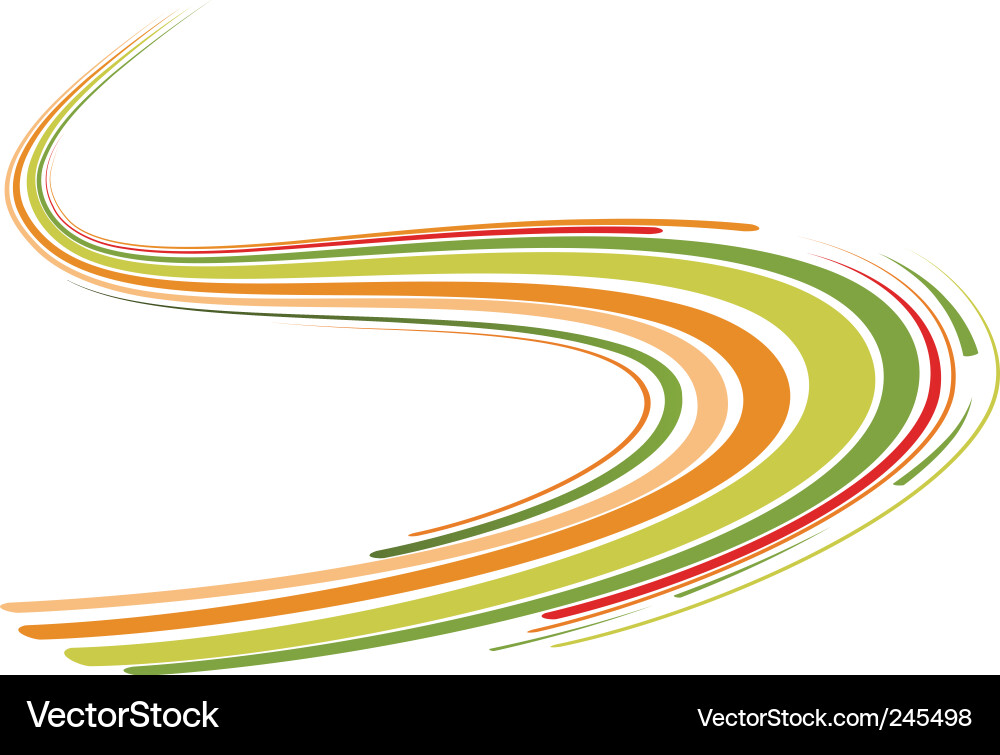 Dynamic Bent Lines Vector Image