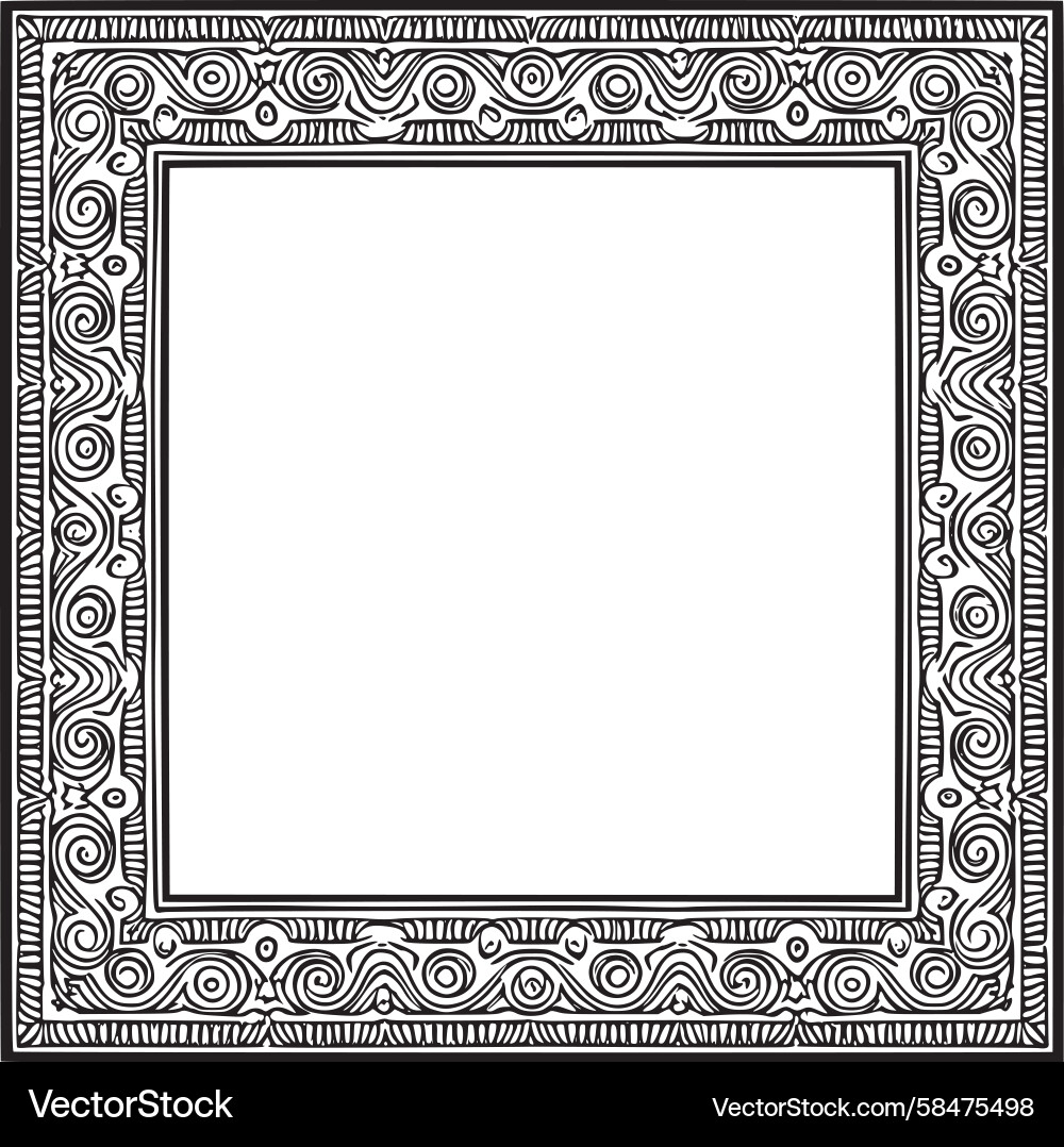 Elegant Square Frame Pattern Vector Image