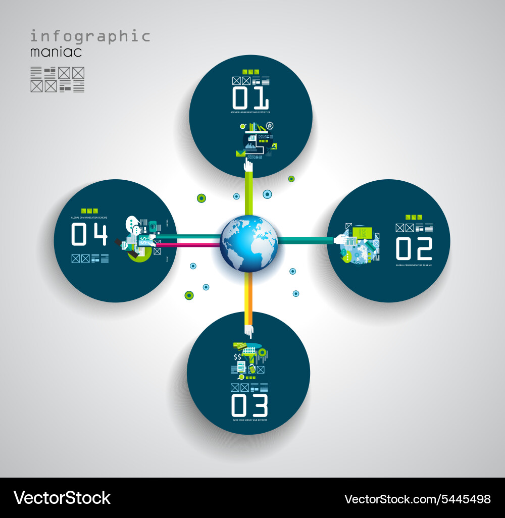 Flat style infographic ui icons to use for your Vector Image