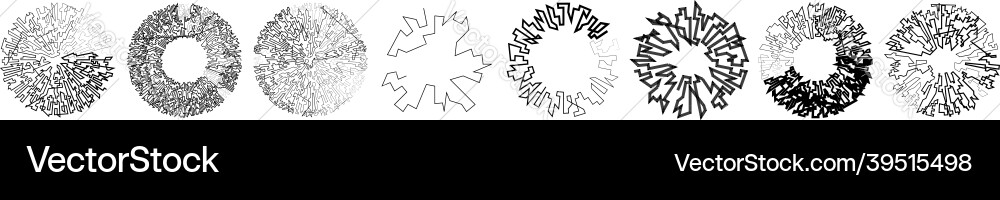 Geometric random circular element abstract Vector Image