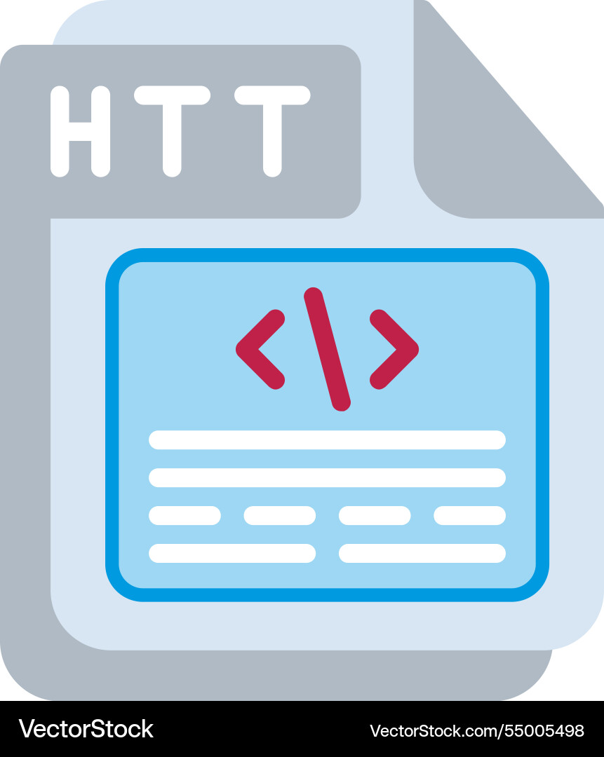 Htt flat icon design Vector Image