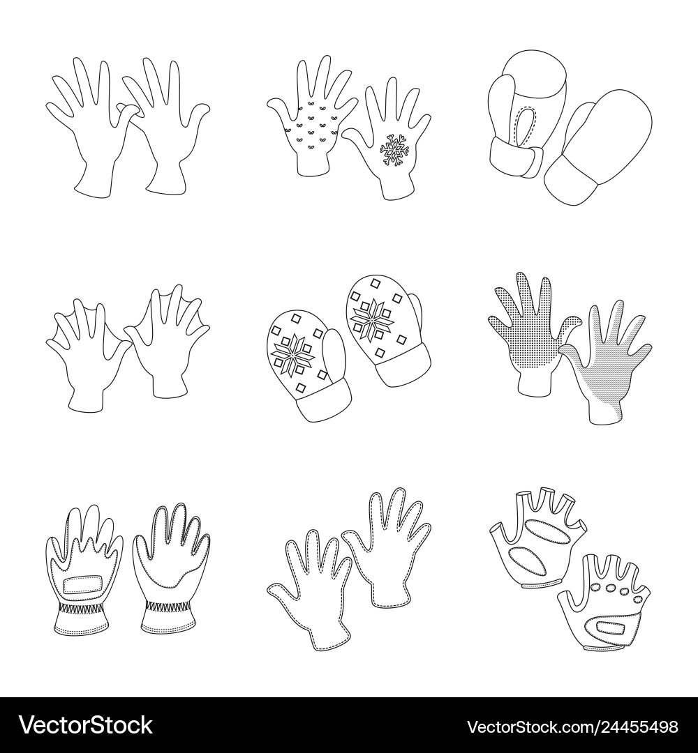 Isolated object of accessory and style icon set Vector Image