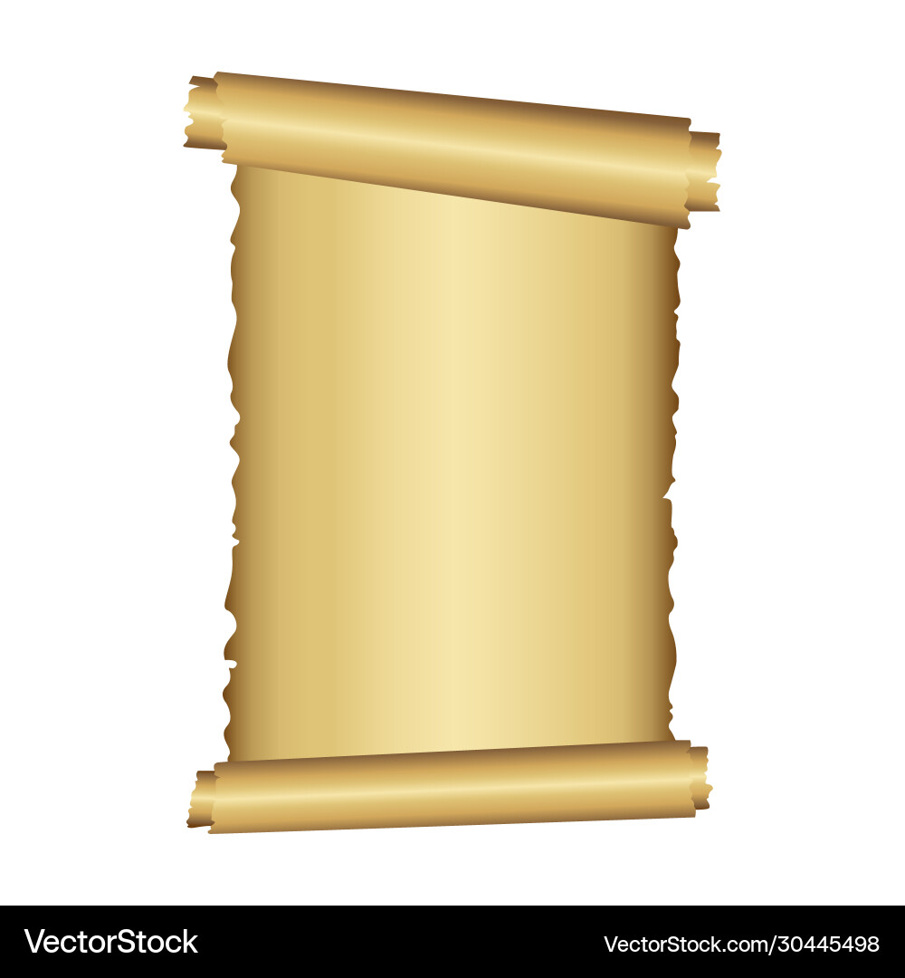 Papyrus scroll isolated on white Vector Image