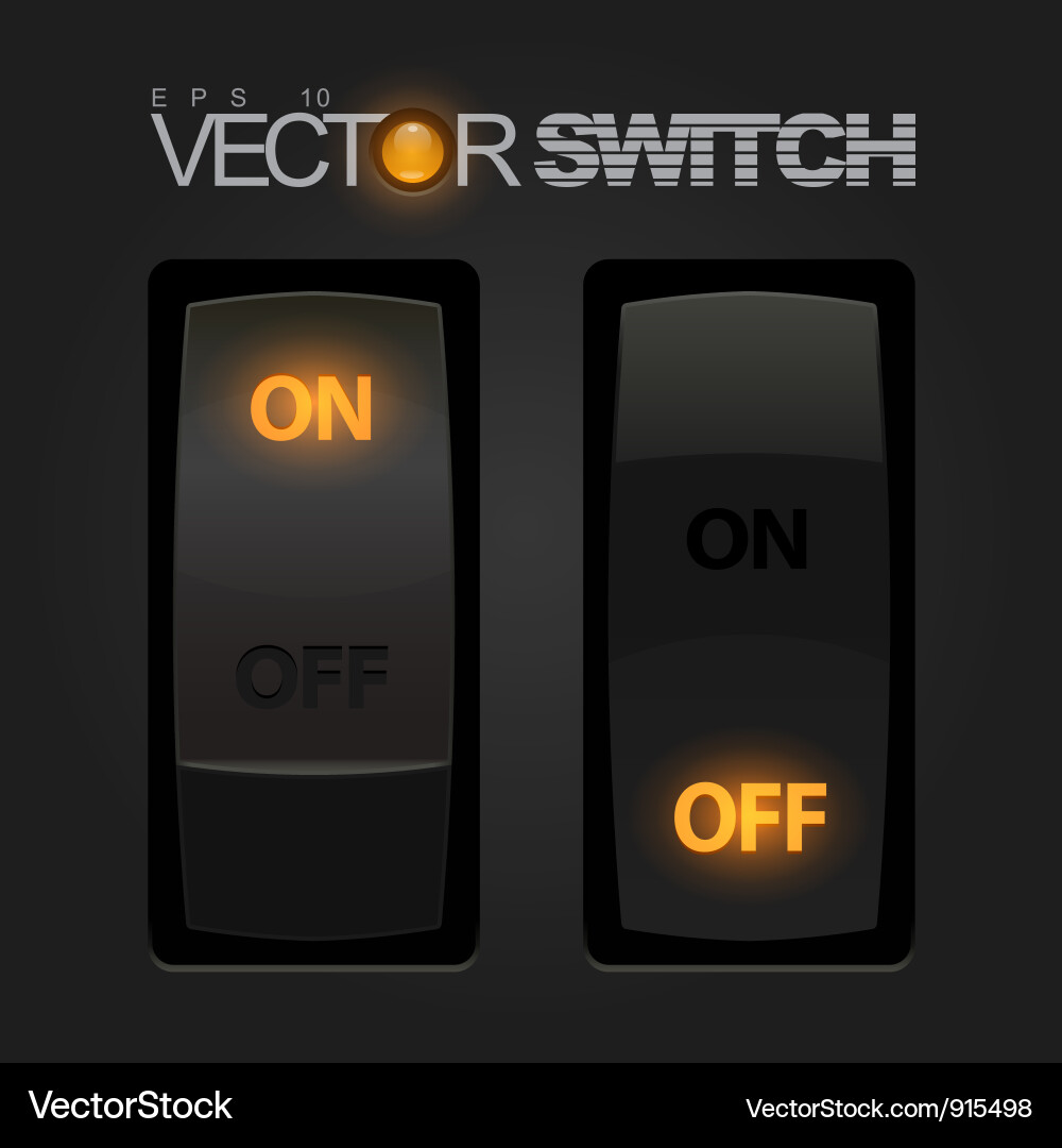 Realistic Toggle Switch Vector Image
