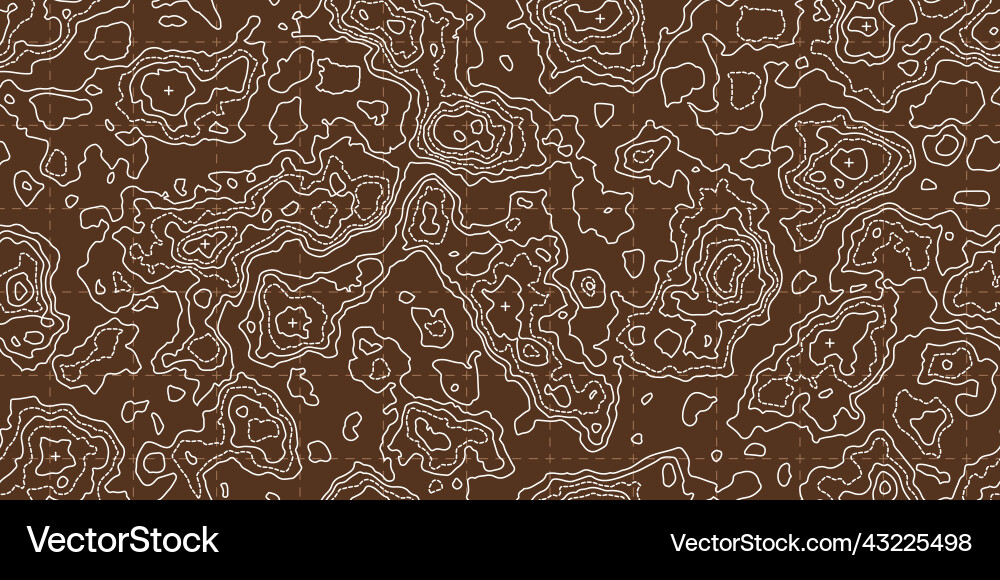 Topography brown map seamless pattern with grid Topography brown map seamless pattern with grid vector image