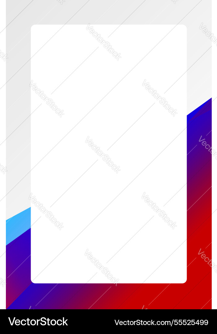 Blue red gradient color frame banner web template Vector Image