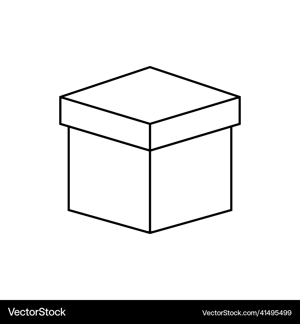 Box icon thin line for web and mobile modern Vector Image