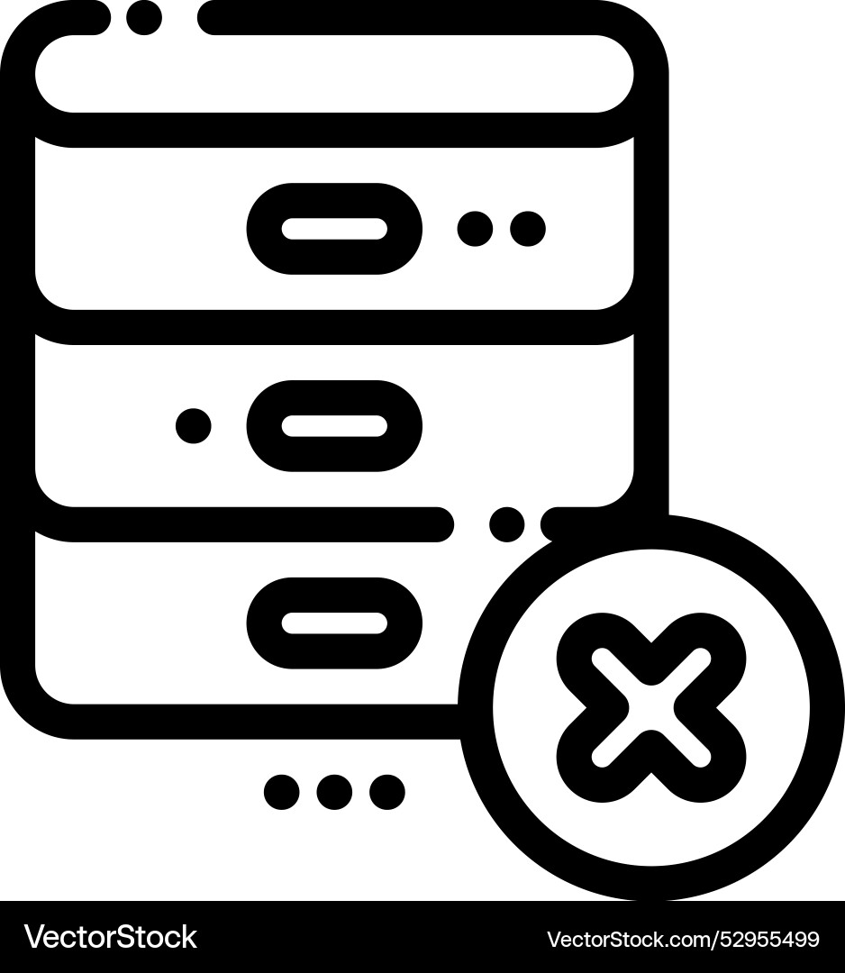 Datenbank-Symbol dünne lineare Design isoliert Datenbank-Symbol dünne lineare Design isoliert vektorbild