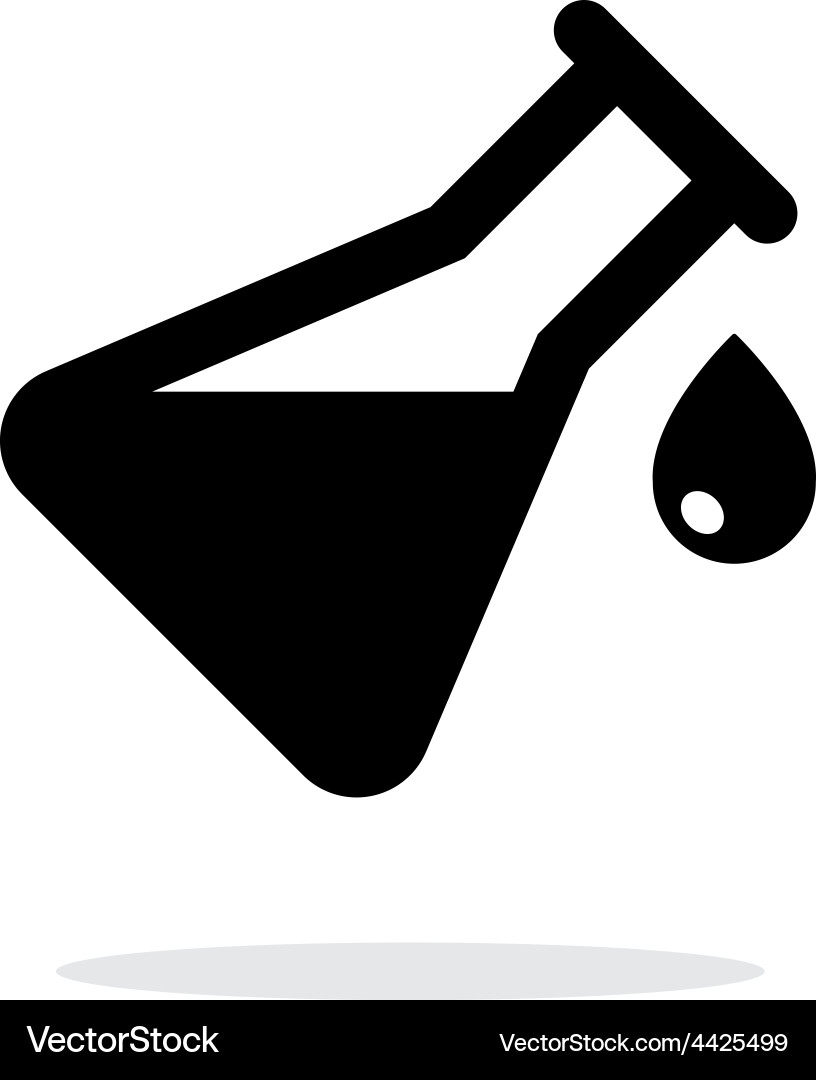 Drop from flask simple icon on white background Vector Image