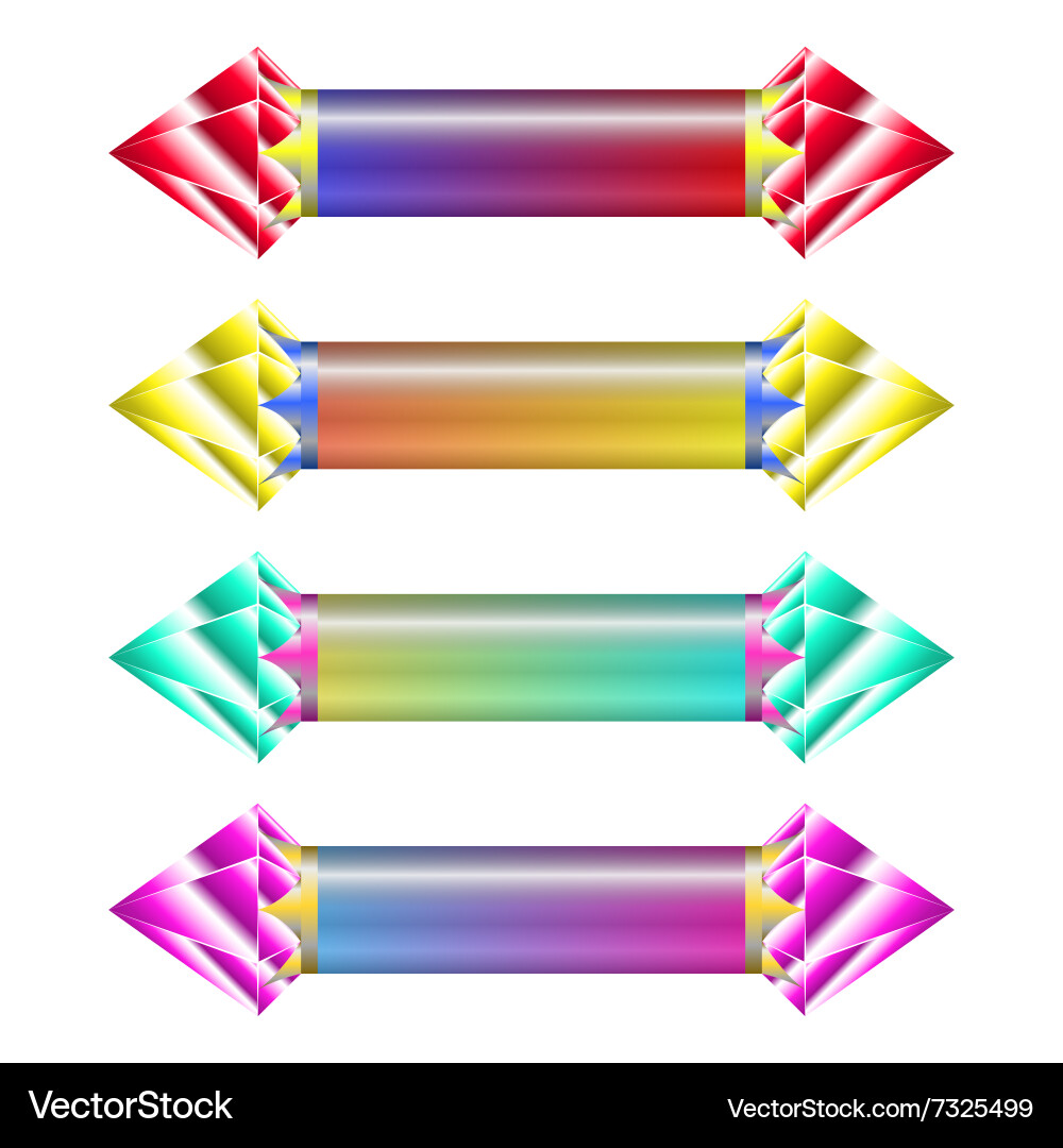 Indicators with gems Vector Image
