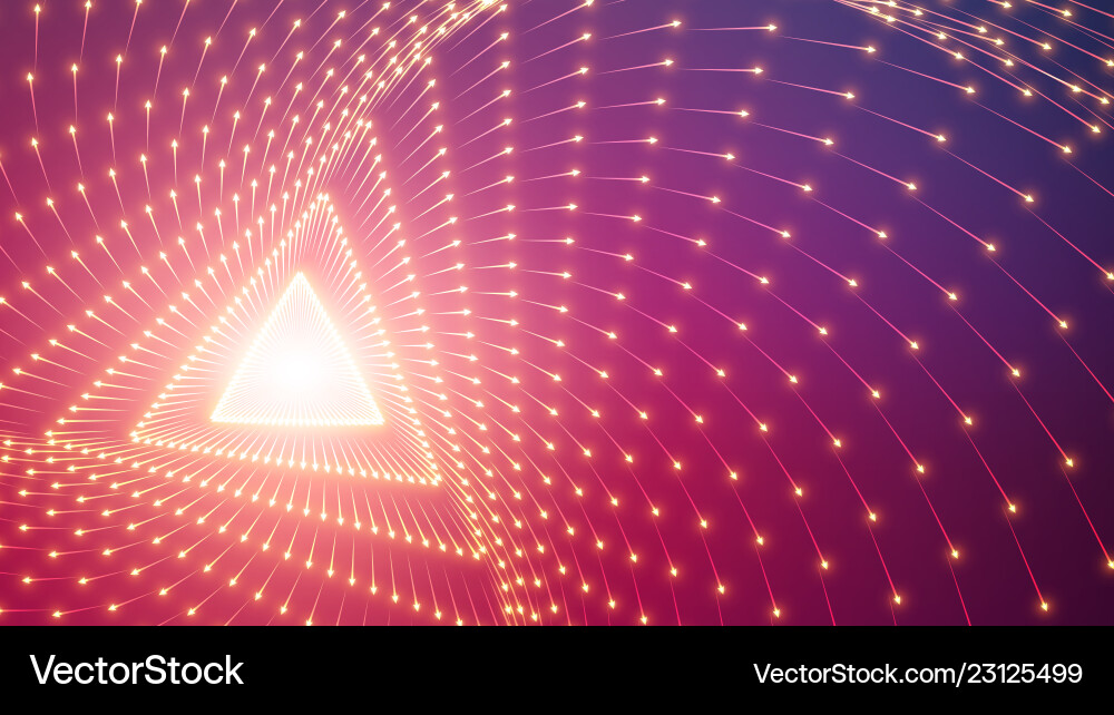Infinite triangular tunnel of arrows Infinite triangular tunnel of arrows vector image