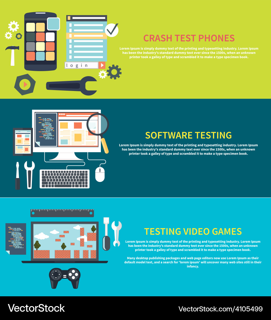 Mobile App & Game Testing vector image