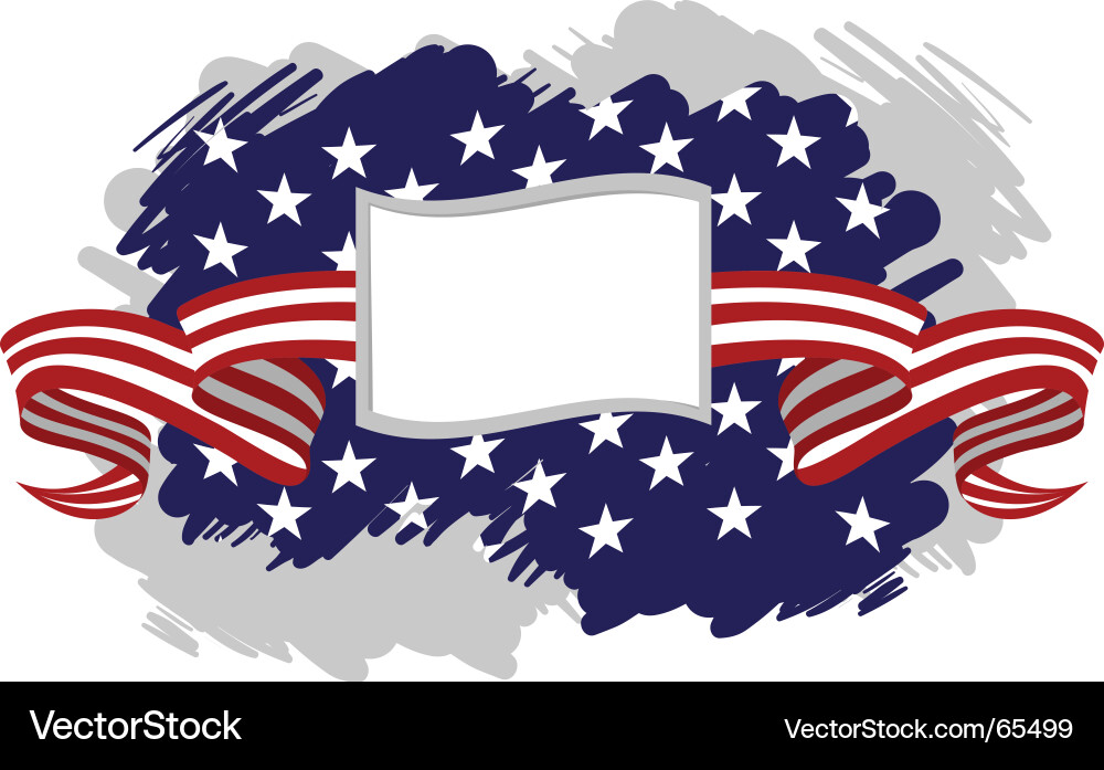 Patriotische Schild mit Band Vektorbild