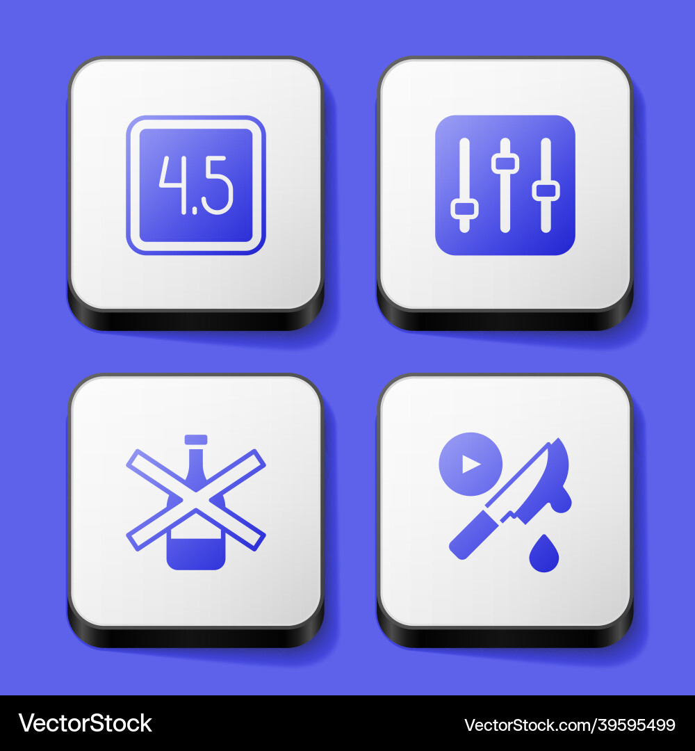 Set rating movie sound mixer controller Vector Image